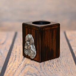 Poodle - Wooden Candlestick With Dog, Souvenir, Decoration, Limited Edition, Collection - thumbnail 2
