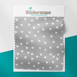 White & Grey Heart Roller Blind, Children's Made To Measure, Heart Blind - thumbnail 3