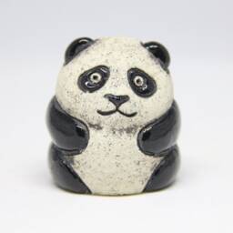 Ceramic Panda Sculpture Collectible Figurine, Unique Artwork - 1.96 - thumbnail 2
