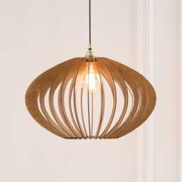 Wood Pendant Lamp, Handmade Wooden Light, Ceiling Fixture, Chandelier Lighting, Kitchen Island Modern Design, Natural - thumbnail 1