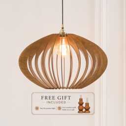 Wood Pendant Lamp, Handmade Wooden Light, Ceiling Fixture, Chandelier Lighting, Kitchen Island Modern Design, Natural