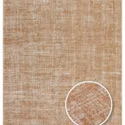 Terracotta Flat Rug Soft Textured Polyester, Modern Minimalist Decor - thumbnail 3