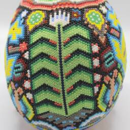 Huichol Beaded Resin Skull #1 - thumbnail 3