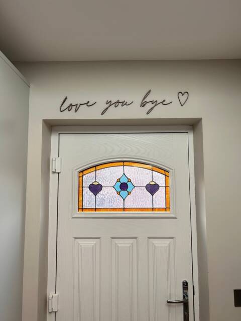 Love You Bye Wooden Wall Sign Entryway Home Decor - image 1