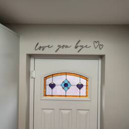 Love You Bye Wooden Wall Sign Entryway Home Decor - thumbnail 2