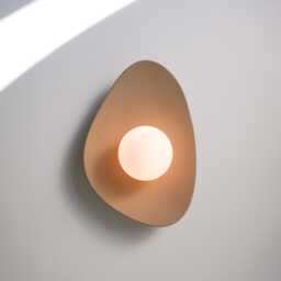 Handmade Beige Ceramic Wall Sconce, Lamp Light - thumbnail 1