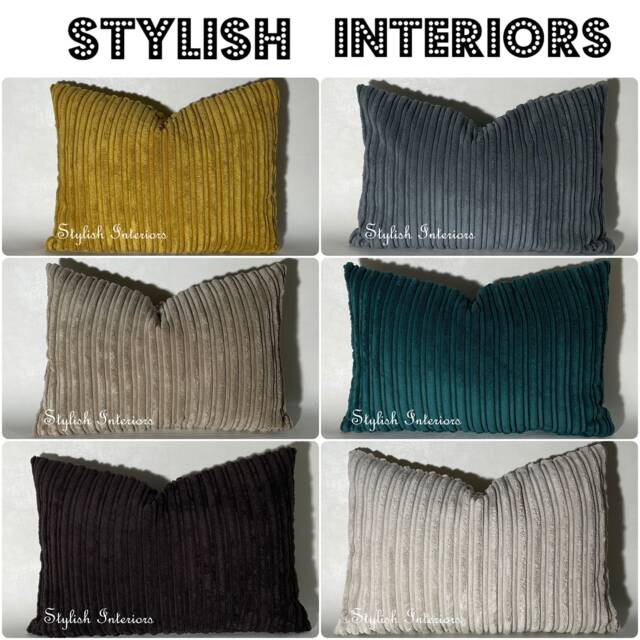 Hi-Quality Handmade Jumbo Cord Rectangle Cushion Covers Sofa Pillowcase - image 1