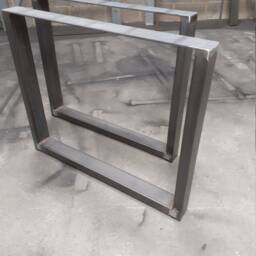 Chunky Industrial Steel Dining Kitchen Table Legs 710mm Tall - Metal Box Frames 80mm X 40mm Pair - thumbnail 3
