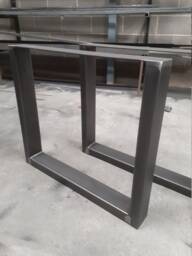 Chunky Industrial Steel Dining Kitchen Table Legs 710mm Tall - Metal Box Frames 80mm X 40mm Pair