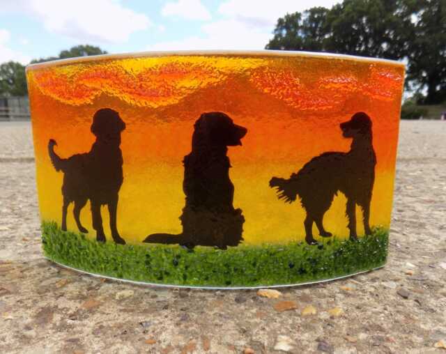 "Beautiful Glass Fused ""Golden Retriever" - image 1