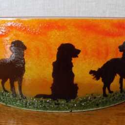 "Beautiful Glass Fused ""Golden Retriever" - thumbnail 4