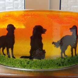 "Beautiful Glass Fused ""Golden Retriever" - thumbnail 3