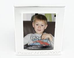 Baby Picture Frame Silver-Plated With Engraving Personal Gift Baptism Wedding Love Romance To Stand Or Hang - thumbnail 1