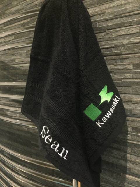 Personalised Sweat Towel, Sports Gym Gift For Him, Fitness Her, Motorcycle Gift, Custom Embroidery Made To Order - image 1