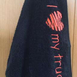 Personalised Sweat Towel, Sports Gym Gift For Him, Fitness Her, Motorcycle Gift, Custom Embroidery Made To Order - thumbnail 3