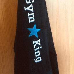 Personalised Sweat Towel, Sports Gym Gift For Him, Fitness Her, Motorcycle Gift, Custom Embroidery Made To Order - thumbnail 2