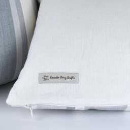 Laura Ashley Grey Stripe Cushion Awning Slate With Zip Closure - thumbnail 2