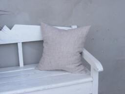 Natural Linen Pillow Cover Throw Sham, Hidden Zipper - thumbnail 1