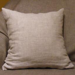 Natural Linen Pillow Cover Throw Sham, Hidden Zipper - thumbnail 3