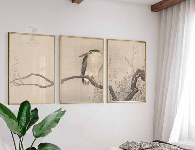 Japanese Set Of 3 Posters, Art Prints, Botanical Wall Art, Floral Oriental Decor, Gift, A1/A2/A3/A4 - image 1