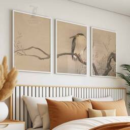 Japanese Set Of 3 Posters, Art Prints, Botanical Wall Art, Floral Oriental Decor, Gift, A1/A2/A3/A4 - thumbnail 2