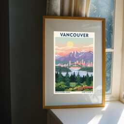 Vintage Vancouver Travel Poster British Columbia Art Print - thumbnail 3