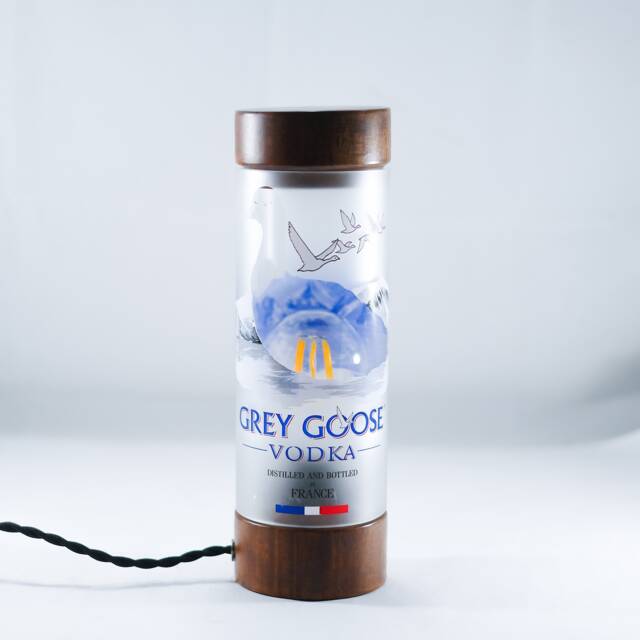 Grey Goose Bottle Table Lamp Light With UK - North American Eu Plug - 110- 240V - image 1