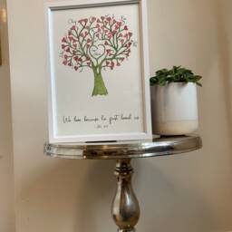 Personalized Christian Family Tree Print Watercolor Religious Gift - thumbnail 3