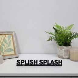 Splish Splash Door Topper - Funny Bathroom Sign Cute Family Toilet Or Loo Decor Kids Wall Housewarming Gift Idea - thumbnail 3