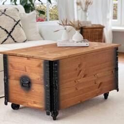 Coffee Table Xl Chest Wooden Box Vintage Shabbychi - thumbnail 2