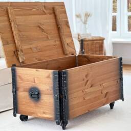 Coffee Table Xl Chest Wooden Box Vintage Shabbychi - thumbnail 4