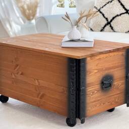 Coffee Table Xl Chest Wooden Box Vintage Shabbychi - thumbnail 3