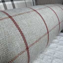Handmade Classic Tartan Check Bolster Cushion 16x6 For Sofa Or Chair - Designer Fabric - thumbnail 2