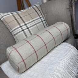 Handmade Classic Tartan Check Bolster Cushion 16x6 For Sofa Or Chair - Designer Fabric - thumbnail 4