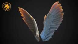 Angel Wings - Pair - Style 5 For Model Horse Artists Unpainted Resin - All Scales Available - thumbnail 1