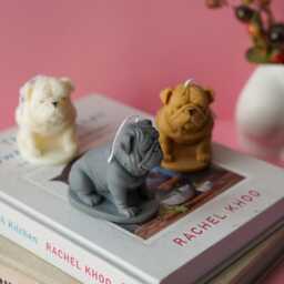 Bulldog Candle - Handmade Home Decor, Gift For Pet Lover - thumbnail 3