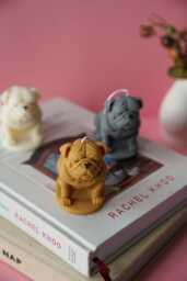 Bulldog Candle - Handmade Home Decor, Gift For Pet Lover - thumbnail 1