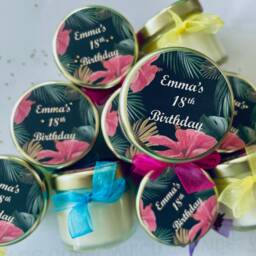 Personalised Birthday Soy Candle Favours - Mini Gifts For Guests - thumbnail 2