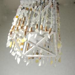 Sea Glass Chandelier Coastal Mission Prairie Beach Craftsman Style Ceiling Fixture Holiday Beach - thumbnail 4