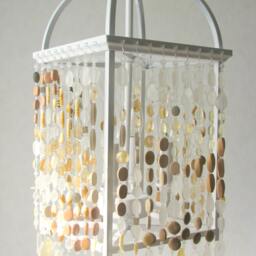 Sea Glass Chandelier Coastal Mission Prairie Beach Craftsman Style Ceiling Fixture Holiday Beach - thumbnail 3