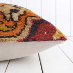 Handmade Kilim Pillow Cover - 16x16 - Turkish Bohemian Cushion - thumbnail 4