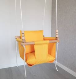 Yellow Baby Swing Weatherproof Indoor Outdoor Toddler Swing