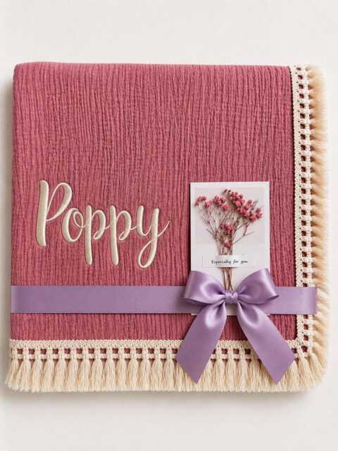 Personalised Baby Blanket, Embroidered Newborn Gift Soft Shower - image 1