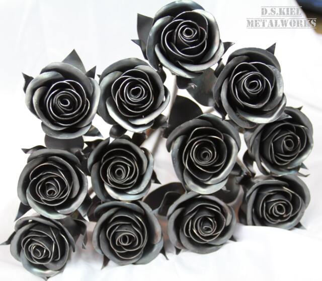 steel Rose Bouquet 11Th Anniversary Metal Flower Gift - image 1