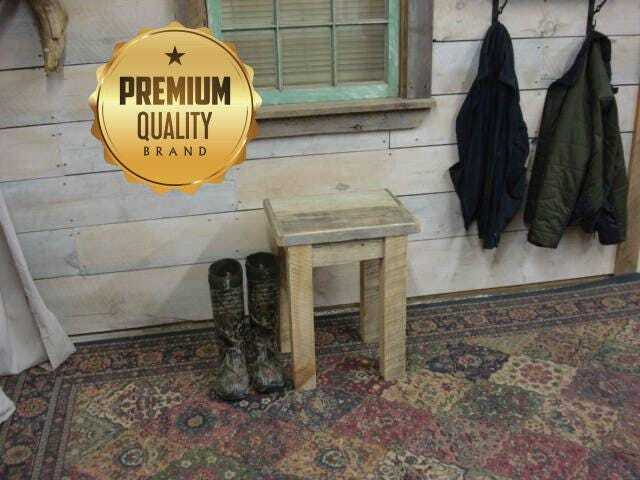 "Rustic Driftwood Stool - 18"" X 16" - image 1