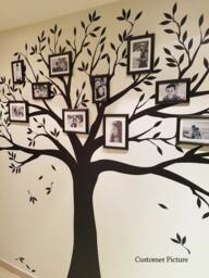 Family Tree Wall Decal Photo Frame Sticker, Living Room Decor - thumbnail 1