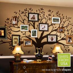 Family Tree Wall Decal Photo Frame Sticker, Living Room Decor - thumbnail 2