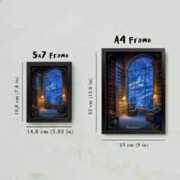 Framed House Of Wind Bookshelf Decor, Acotar Night Court Velaris Art, Bookish Smut Romantasy Reader Gift, Library Book Nook Print - thumbnail 2