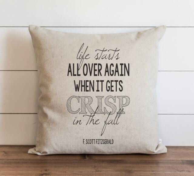 Life Starts All Over Again 20 X Pillow Cover // Fall Autumn Thanksgiving Throw Gift Accent - image 1