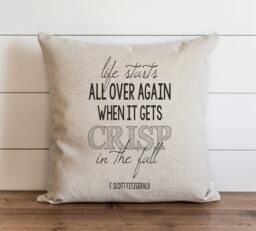 Life Starts All Over Again 20 X Pillow Cover // Fall Autumn Thanksgiving Throw Gift Accent - thumbnail 1